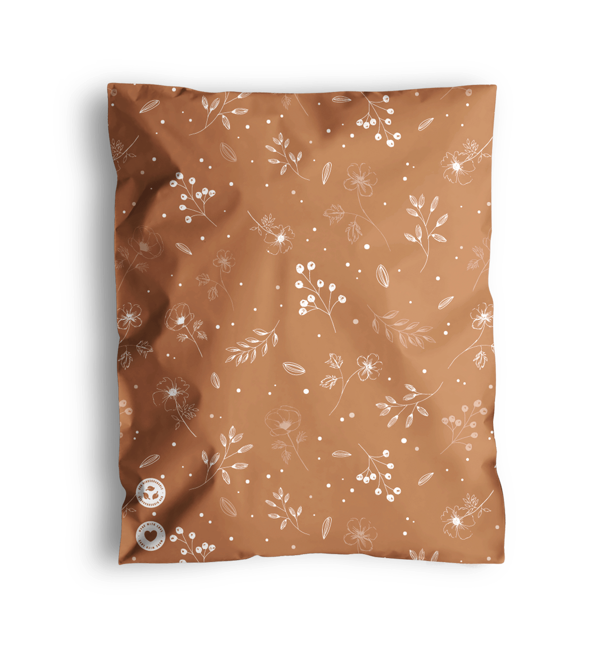 Floral 2D Chestnut Biodegradable Mailers 14.5" x 19"