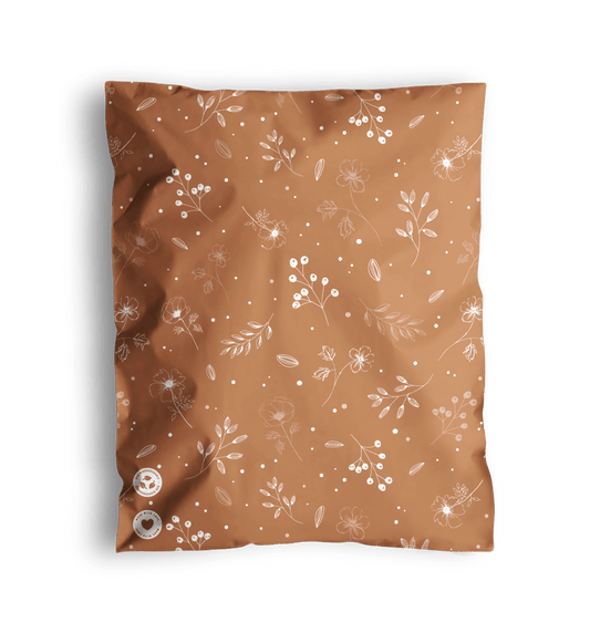 Floral 2D Chestnut Biodegradable Mailers 14.5" x 19"