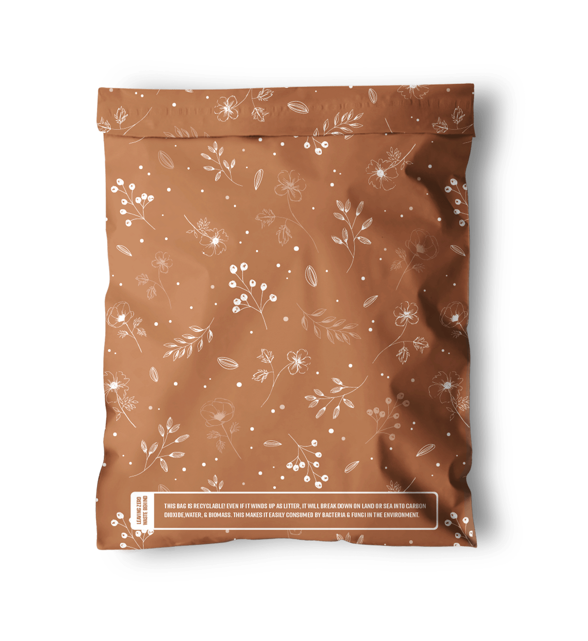 Floral 2D Chestnut Biodegradable Mailers 14.5" x 19"